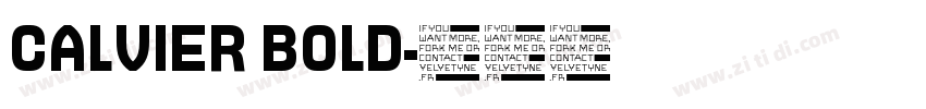 CALVIER BOLD字体转换